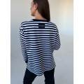 Stripe Sweatshirt Mujer Bonita