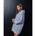 Grey Oversized Hoodie Dress