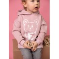 Personalized Light Pink Baby Bear Hoodie 